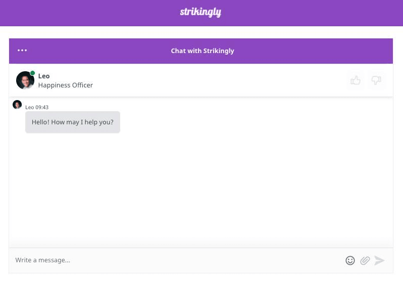Strikingly實時客服在線提供支援 Strikingly實時客服在線提供支援